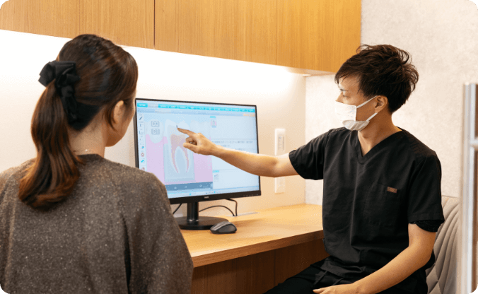 向ヶ丘遊園駅　徒歩2分の歯医者 ていねいにお話をうかがいますのイメージ